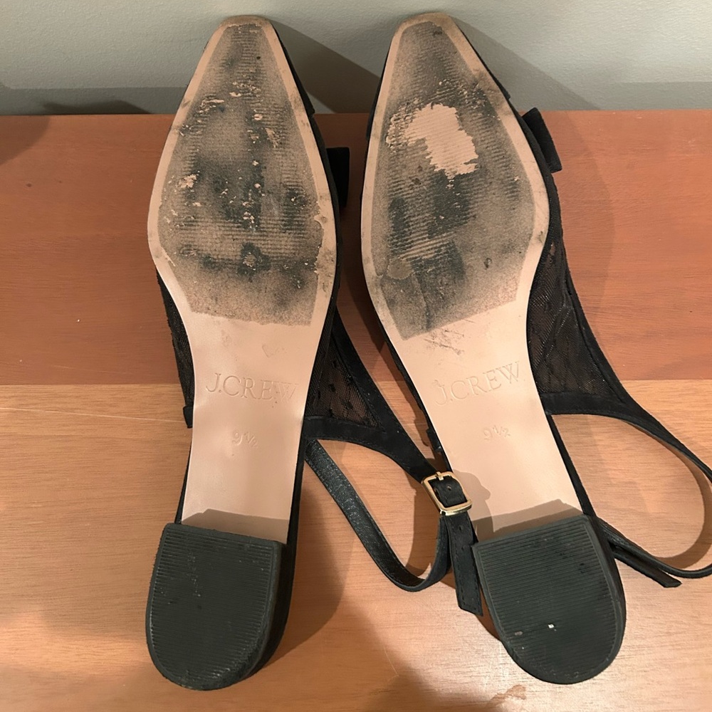 JCrew Mesh & Suede Slingback Size 9.5 - Picture 2 of 5